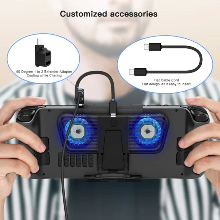 مروحة تبريد لجهاز Steam Deck/Switch/OLED مع حامل من JYS، JYS-SD006