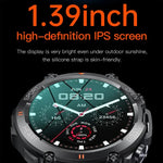 ساعة K56Pro الذكية بقياس 1.39 بوصة لمراقبة معدل ضربات القلب/ضغط الدم/أكسجين الدم مع مكالمات ذكية