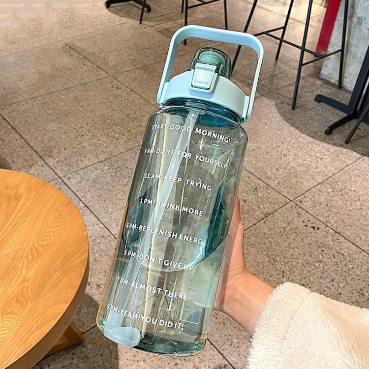 GYBL4503 2000ml Large-capacity Outdoor Sports Water Bottle with Straw, Spec:, Purple, Green, Blue, Black, Pink