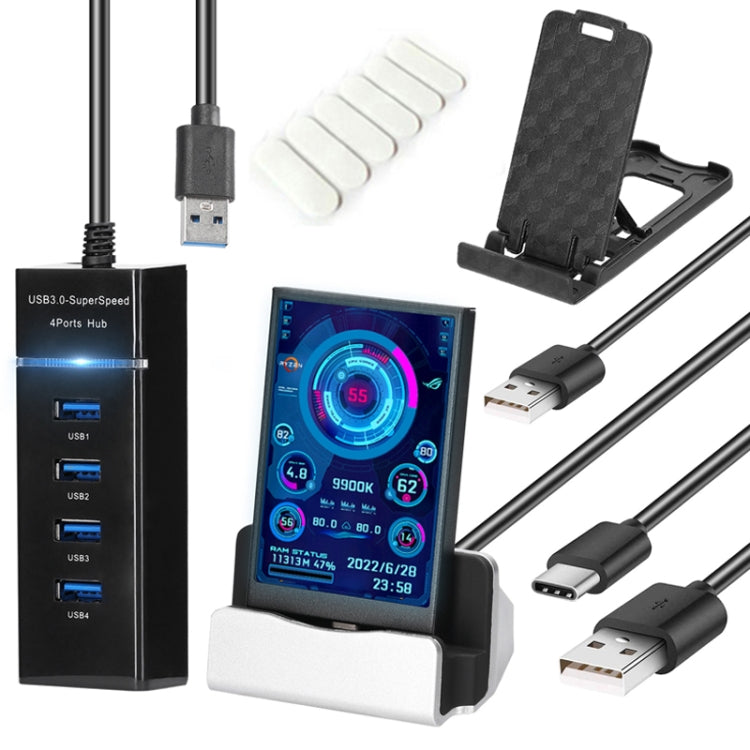 شاشة كمبيوتر مقاس 3.5 بوصة IPS عرض كامل، هيكل USB، شاشة نائب، المجموعة 1 (أسود)، المجموعة 1 (أبيض)، المجموعة 2 (أسود)، المجموعة 2 (أبيض)، المجموعة 3 (أسود)، المجموعة 3 (أبيض)