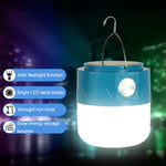مصباح LED قابل لإعادة الشحن بالطاقة الشمسية 105، ضوء تخييم، ضوء طوارئ مع وظيفة مصباح يدوي، أبيض، أزرق، برتقالي