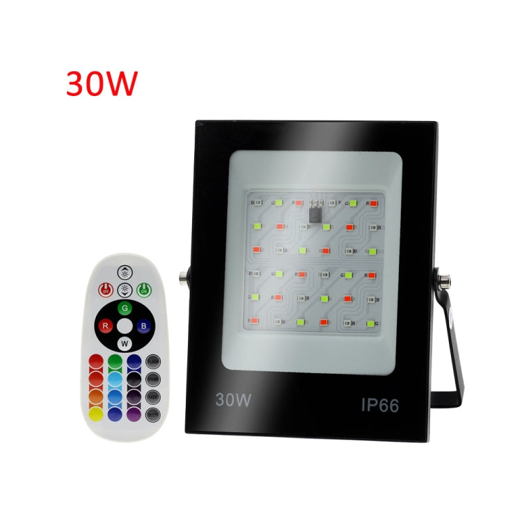 كشاف LED ملون متغير RGB مع جهاز تحكم عن بعد، 30 واط، 100 واط