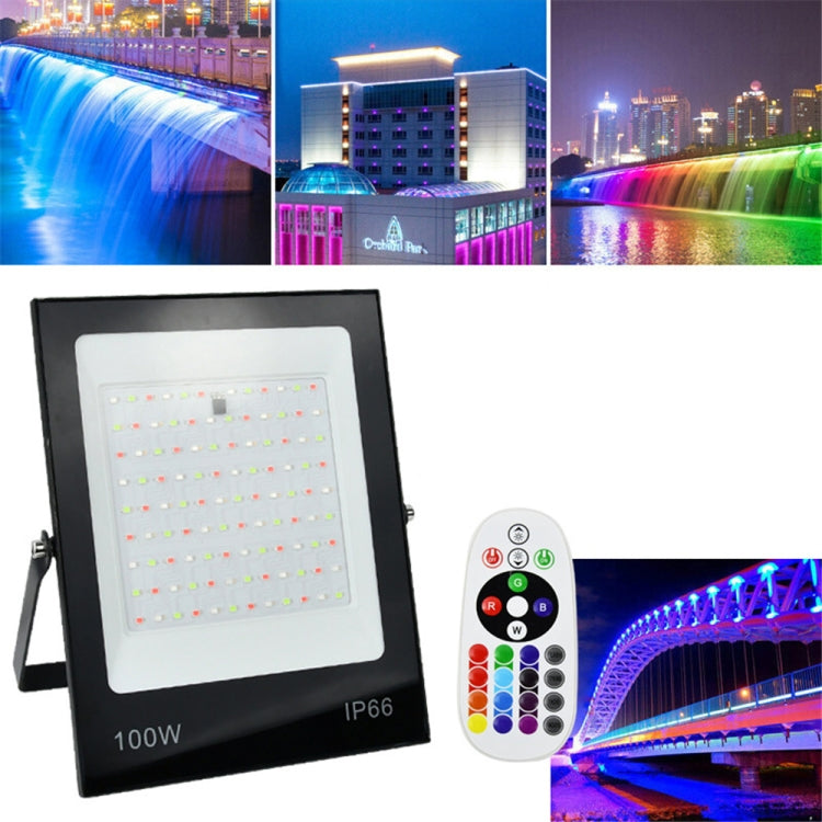 كشاف LED ملون متغير RGB مع جهاز تحكم عن بعد، 30 واط، 100 واط