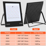 كشاف LED ملون متغير RGB مع جهاز تحكم عن بعد، 30 واط، 100 واط