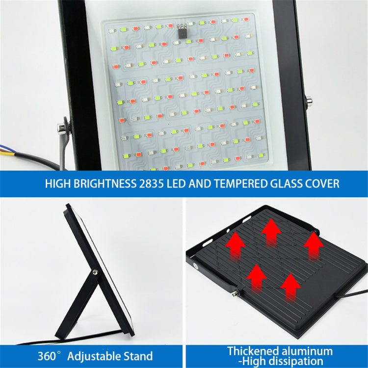 كشاف LED ملون متغير RGB مع جهاز تحكم عن بعد، 30 واط، 100 واط