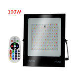 كشاف LED ملون متغير RGB مع جهاز تحكم عن بعد، 30 واط، 100 واط