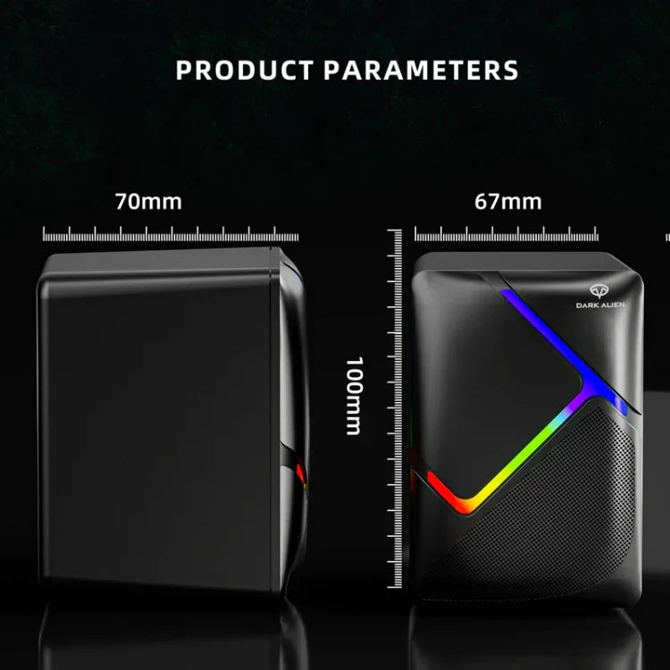 مكبر صوت ستيريو سلكي للكمبيوتر متعدد الوظائف، طول الكابل: 1.2م، Dark Alien S-510، Dark Alien S-511