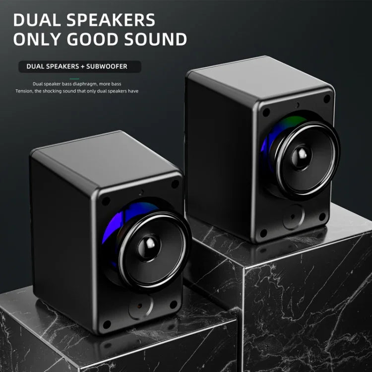 مكبر صوت ستيريو سلكي للكمبيوتر متعدد الوظائف، طول الكابل: 1.2م، Dark Alien S-510، Dark Alien S-511