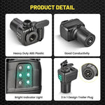 7 Pin to 12V Truck Cigarette Lighter Power Adapter with LED Circuit Tester