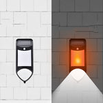X-A18 مصابيح لهب LED شمسية مع مستشعر حركة بشري، 59 LED، أضواء حديقة