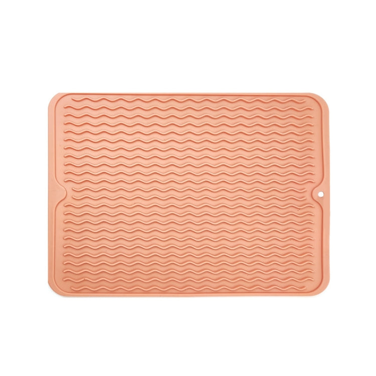 TPR Thickened Thermal Pad Wave Pattern Drain Anti-Slip Mat, Khaki Gray, Khaki Blue, Khaki Pink