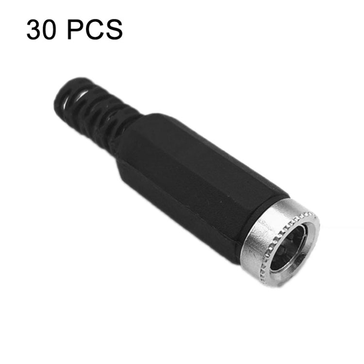 30 قطعة رأس أنثى لحام سلك DC مجمعة، DC 2.1مم، DC 2.5مم