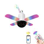 LY-002 ضوء RGB صغير بتأثير بلوتوث 24 واط، ضوء موسيقي قابل للطي، ضوء سحري، ضوء نجمي