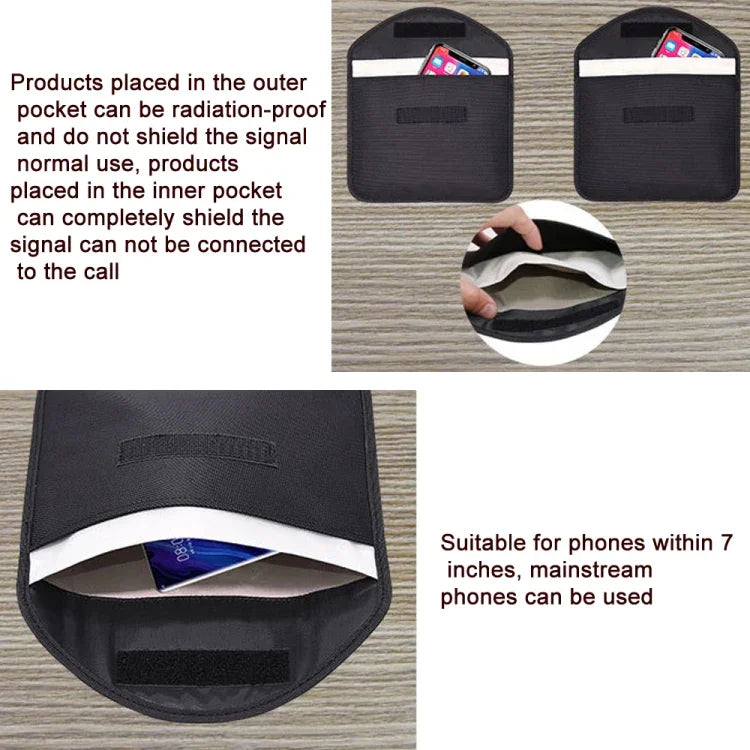 حقيبة عزل إشارة للهاتف المحمول والتابلت، حافظة مضادة للإشعاع RFID، 23.5 × 18 سم
