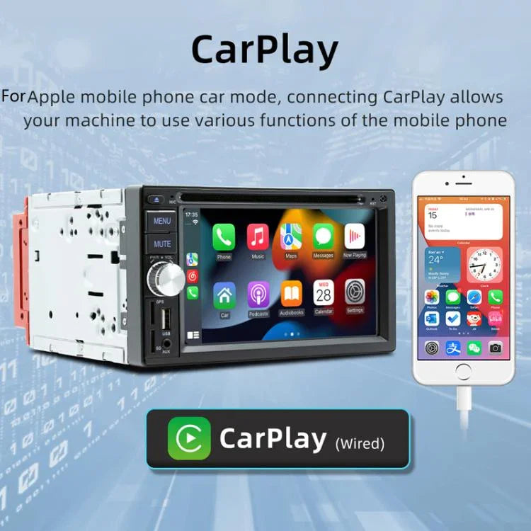 6.2 inch Bluetooth AUX Mobile Phone Interconnection USB Interface Car DVD