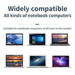 حامل تبريد لابتوب من الألمنيوم قابل للطي بطبقتين مع تبديد حرارة، N8 (فضي)، N8 (رمادي)، N8 (فضة مؤكسدة)