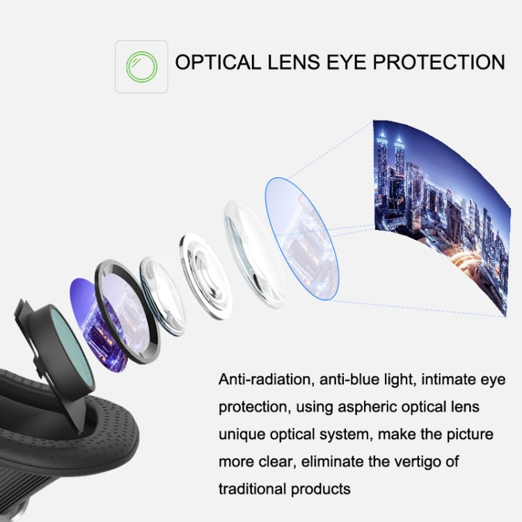 نظارات VR ثلاثية الأبعاد VRSHINECON G10، G10 أسود