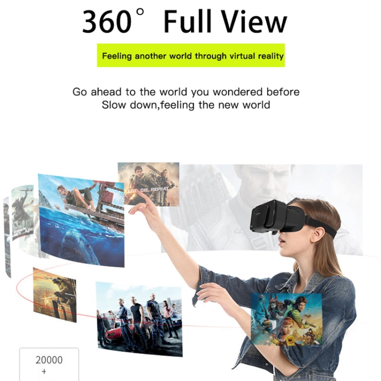 نظارات VR ثلاثية الأبعاد VRSHINECON G10، G10 أسود