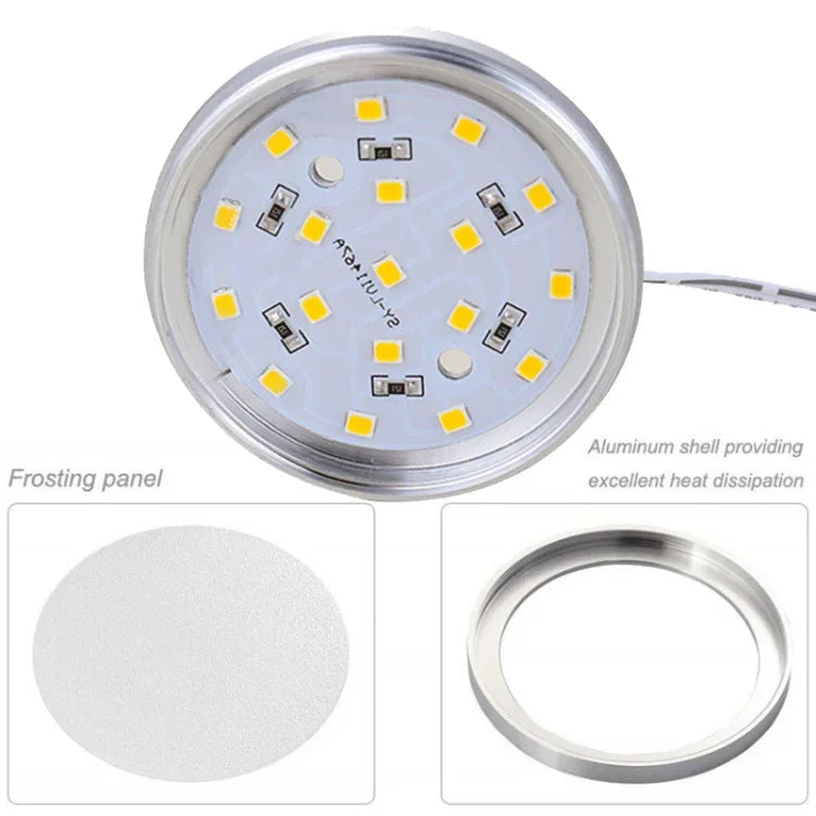 2 قطع أضواء خزانة 2 واط DC12V مع 18 LED، المواصفات: 2510 طرفي - منفذ جانبي، 2510 طرفي - منفذ سفلي، طرفي DuPont - منفذ جانبي، طرفي DuPont - منفذ سفلي