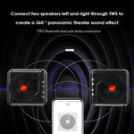 H3 Retro Vinyl Record Player Shape Mini Bluetooth Speaker, Black, White, Wood Grain