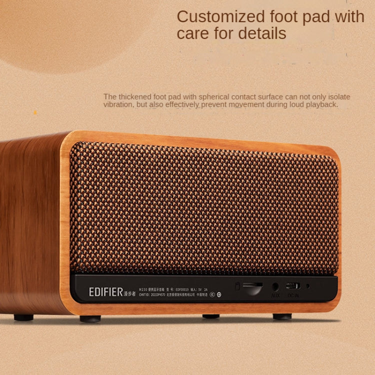 مكبر صوت خشبي محمول كلاسيكي عتيق Edifier M230 مكتبي لاسلكي بلوتوث 5.0، M230