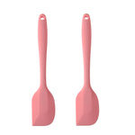 2pcs Large Integrated Silicone Scraper Chocolate Cream Mixing Knife, Large Red, Large Pink, Large Yellow, Large Blue, Large Black, Large Green, Large Purple, Large Orange