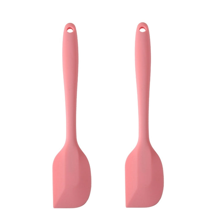 2pcs Large Integrated Silicone Scraper Chocolate Cream Mixing Knife, Large Red, Large Pink, Large Yellow, Large Blue, Large Black, Large Green, Large Purple, Large Orange