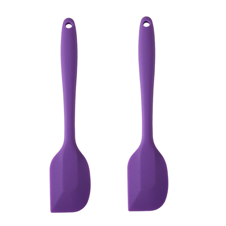 2pcs Large Integrated Silicone Scraper Chocolate Cream Mixing Knife, Large Red, Large Pink, Large Yellow, Large Blue, Large Black, Large Green, Large Purple, Large Orange
