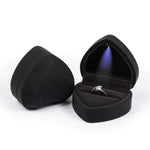 017015-20 Heart-shaped LED Light Ring Necklace Storage Box without Jewelry, Spec:, Pendant(Black), Ring(White), Pendant(Pink), Ring(Red), Ring(Gold), Ring(Blue), Ring(Black), Ring(Pink), Pendant(White), Pendant(Red), Pendant(Gold), Pendant(Blue)