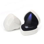 017015-20 Heart-shaped LED Light Ring Necklace Storage Box without Jewelry, Spec:, Pendant(Black), Ring(White), Pendant(Pink), Ring(Red), Ring(Gold), Ring(Blue), Ring(Black), Ring(Pink), Pendant(White), Pendant(Red), Pendant(Gold), Pendant(Blue)