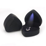 017015-20 Heart-shaped LED Light Ring Necklace Storage Box without Jewelry, Spec:, Pendant(Black), Ring(White), Pendant(Pink), Ring(Red), Ring(Gold), Ring(Blue), Ring(Black), Ring(Pink), Pendant(White), Pendant(Red), Pendant(Gold), Pendant(Blue)