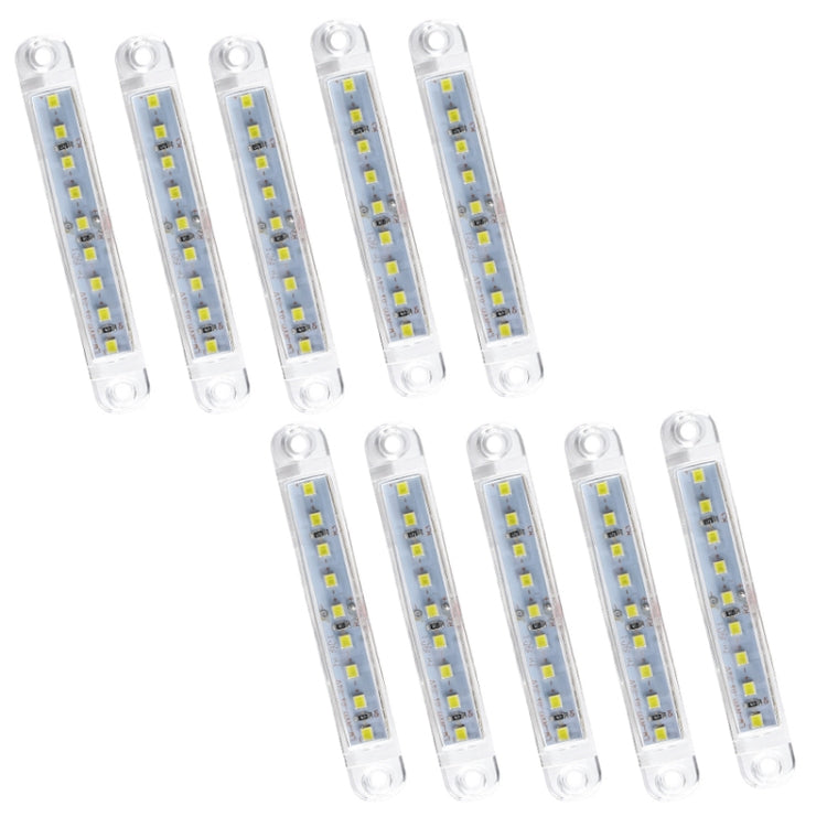 MK-224 10pcs 12-24V Truck Trailer 9LED Side Light Tail Lamp Signal Light, MK-224(Red), MK-224(Yellow), MK-224(White)