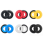 غطاء إسفنجي لسماعة رأس زوج واحد لـ Sennheiser HD25-1II/25/25SP/25SP-II، أسود، أحمر، أصفر، أزرق، أبيض، أسود مجعد