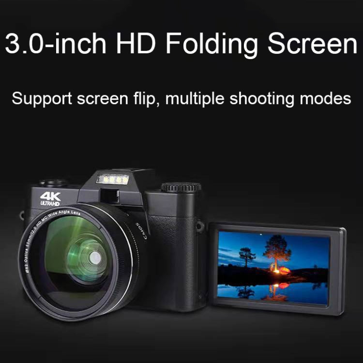 كاميرا رقمية قابلة للطي بشاشة 4K HD بدقة 48 ميجابكسل R10، نسخة بسيطة R10