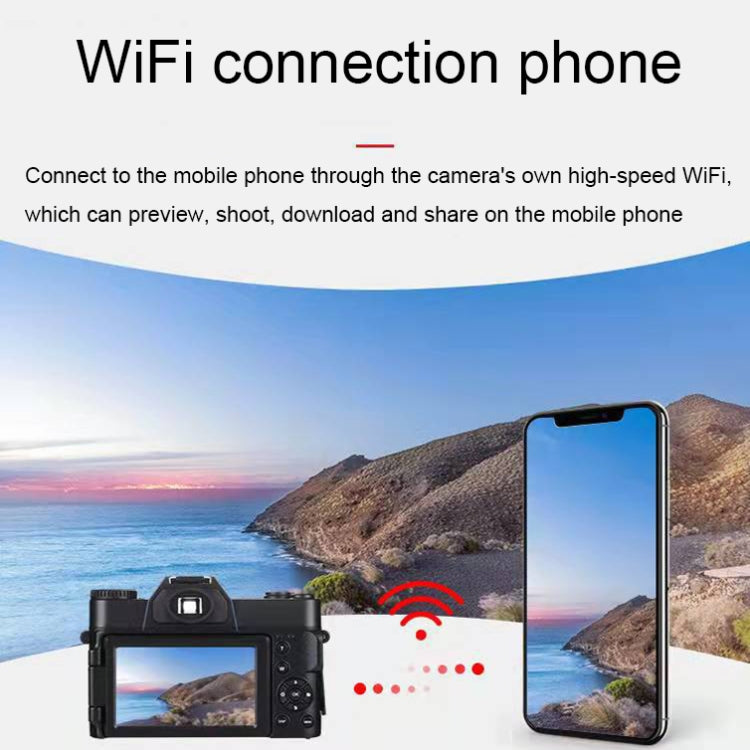 كاميرا رقمية قابلة للطي بشاشة 4K HD بدقة 48 ميجابكسل R10، نسخة بسيطة R10