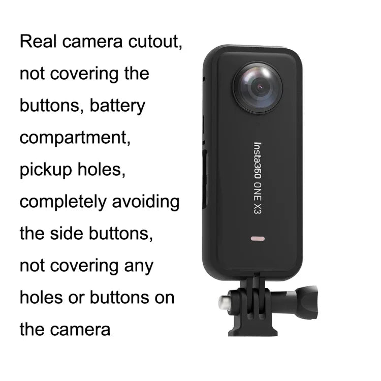 إطار حماية بلاستيكي لكاميرا Insta360 One X3 A516 الرياضية البانورامية، إطار حماية