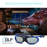 نظارات ثلاثية الأبعاد JX30-T بنظام الغالق النشط تدعم 96 هرتز-144 هرتز لبروجيكتور DLP-LINK X5/Z6/H2