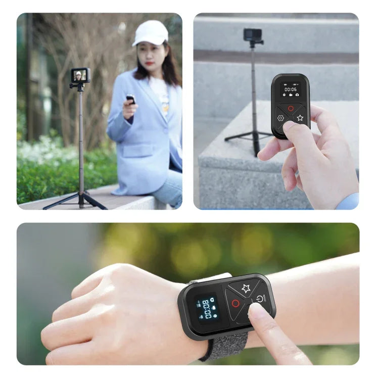 جهاز تحكم عن بعد بلوتوث TELESIN T10 لمسافة 80 متر لكاميرات GoPro Hero11 Black / HERO10 Black / HERO9 Black / HERO8 Black / Max، لكاميرات GoPro