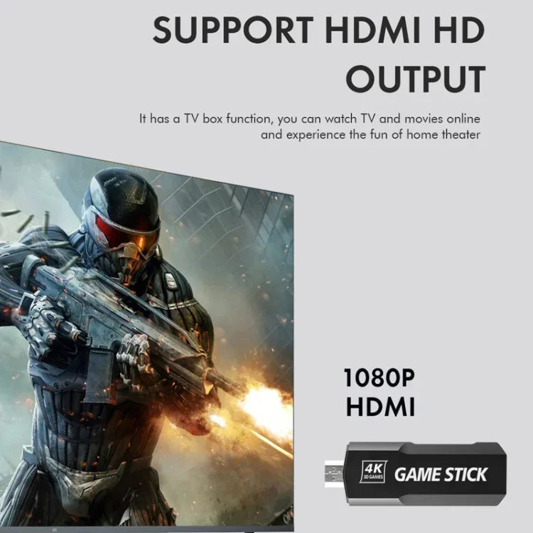 جهاز ألعاب تلفزيوني GD10 2.4G لاسلكي بدقة 4K، صندوق ألعاب PSP، 32 جيجابايت مدمج مع 15,000 لعبة، 64 جيجابايت مدمج مع 30,000 لعبة، 128 جيجابايت مدمج مع 40,000 لعبة