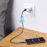 كابل بيانات REMAX RC-C008 طري مقاوم للكسر 2.4A، الطول 1 متر، USB إلى مايكرو USB، USB إلى 8 بن