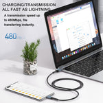 كابل بيانات REMAX RC-C008 طري مقاوم للكسر 2.4A، الطول 1 متر، USB إلى مايكرو USB، USB إلى 8 بن