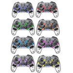 لوحة ألعاب بلوتوث لاسلكية لجهاز Switch Pro مع وظيفة إضاءة LED للإيقاظ، شفافة مع LED