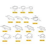 قالب كعك موس دائري من الفولاذ المقاوم للصدأ BN1006، سميك ومثقب، أدوات خبز DIY، حب (3.1 بوصة)، مستطيل (4.3 بوصة)، مستطيل (4.7 بوصة)، مستطيل (7 بوصة)، مربع (2.9 بوصة)، مربع (3.3 بوصة)، مربع (3.9 بوصة)، مربع (4.7 بوصة)