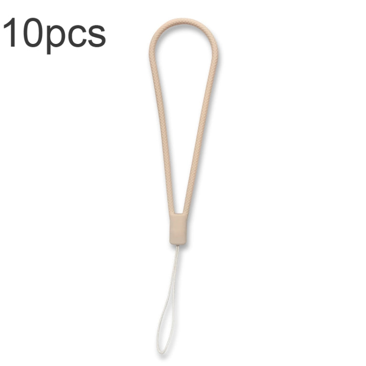 10pcs  Silicone Woven Pattern  Cell Phone Lanyard Anti-loss Hand Rope, Dark Night Green, White, Grass Purple, Light Green, Clove Purple, Antique White, Black, Red, Matcha Green, Lemon Yellow, Shallow Purple, Sand Pink, Sugar Orange, Tea Red            ...