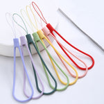 10pcs  Silicone Woven Pattern  Cell Phone Lanyard Anti-loss Hand Rope, Dark Night Green, White, Grass Purple, Light Green, Clove Purple, Antique White, Black, Red, Matcha Green, Lemon Yellow, Shallow Purple, Sand Pink, Sugar Orange, Tea Red            ...