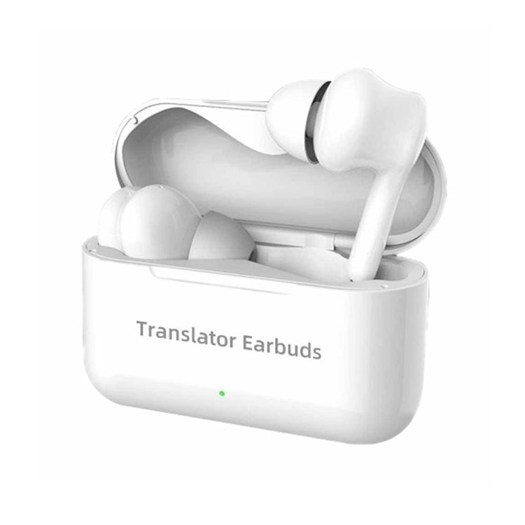 سماعة أذن ذكية للترجمة متعددة البلدان M6 تدعم 127 لغة، M6 أبيض