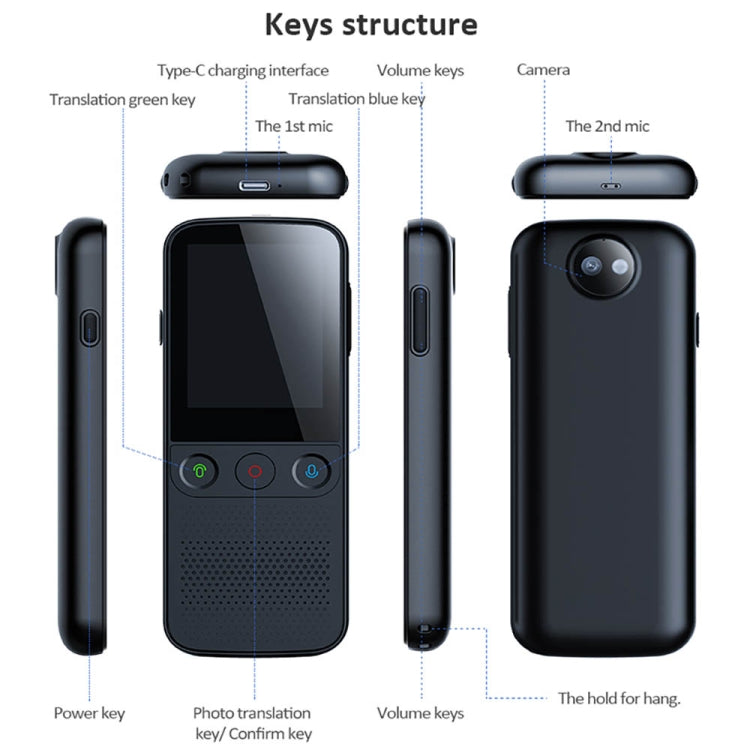 T10Pro جهاز ترجمة ذكي بالذكاء الاصطناعي مع واي فاي للصور والتسجيل يدعم 138 لغة، T10Pro أبيض، T10Pro أسود