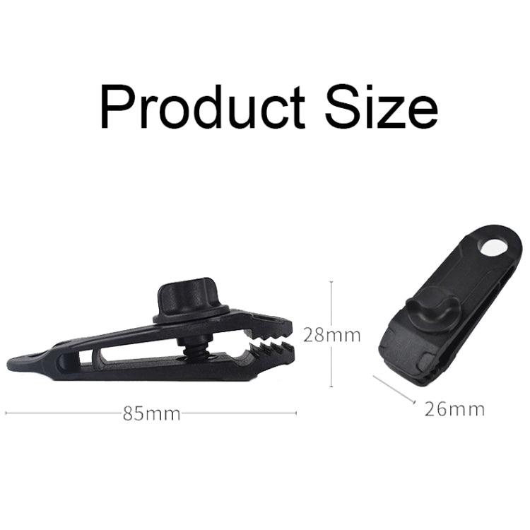 Tent Additional Pull Point Shark Clips Outdoor Camping Canopy Windproof Clip, 1PC (Mud-color), 1PC (Dark Green)
