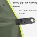 Tent Additional Pull Point Shark Clips Outdoor Camping Canopy Windproof Clip, 1PC (Mud-color), 1PC (Dark Green)
