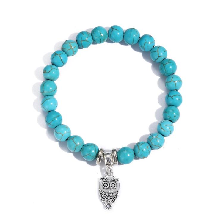 Women Beaded Bracelet Turquoise Ethnic Style Charm Jewelry, S2208-2 Owl, S2208-3 Butterfly, S2208-4 Sea Star, S2208-5 Life Tree, S2203-12 Cross, S2203-13 Turquoise Pendant, S2212-1 Eyes, S2303-1, S2303-2 Turtles, S2303-3 Cross, S2303-4 Compass, S2203-11